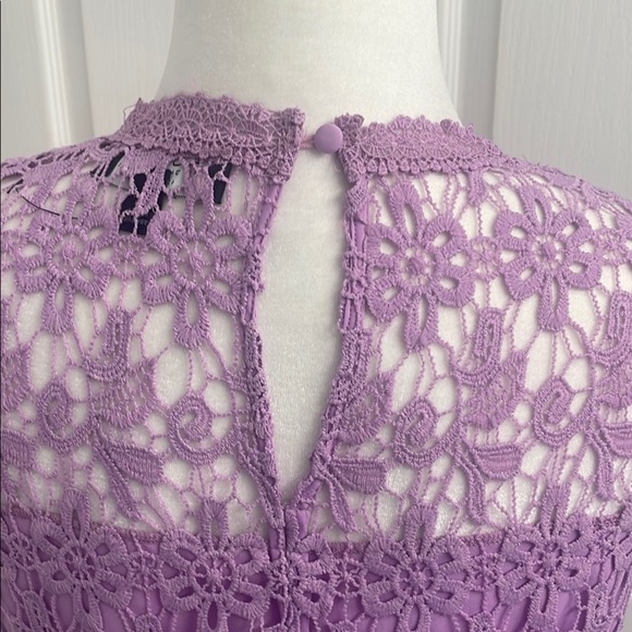 Laundry By Shelli Segal Purple Lace Sleeveless Blouse. Fitted Sz S - Picture 6 of 10
